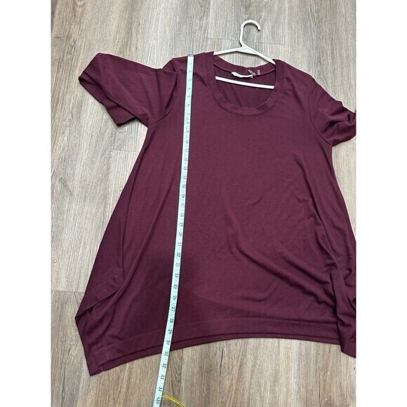 Soft Surroundings Womens Top Size Large Burgundy Long Sleeve - Picture 9 of 11